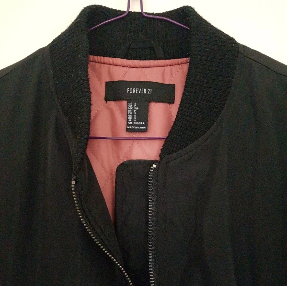 Forever21 Black Bomber Jacket